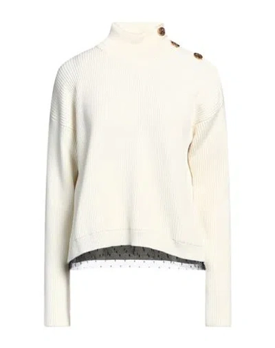 Red Valentino Woman Turtleneck Ivory Size M Acrylic, Wool, Polyamide In White