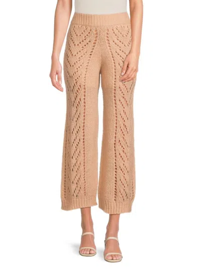Red Valentino Women's Patterned Knit Pants In Brown