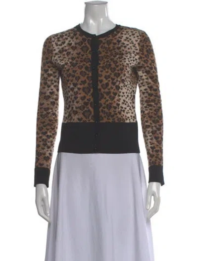 Pre-owned Red Valentino Wool Animal Print Sweater In Multi