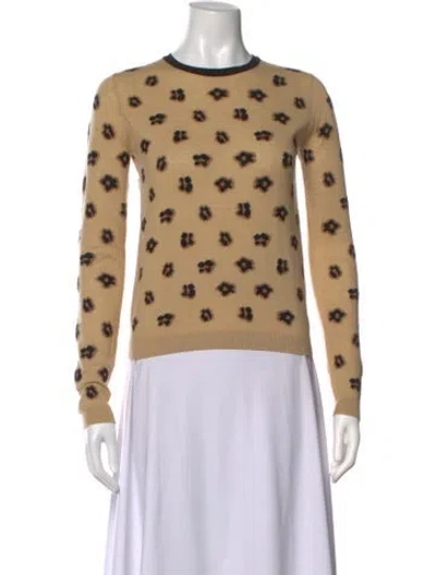 Pre-owned Red Valentino Wool Animal Print Sweater In Neutrals