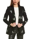 Red Valentino Wool-blend Jacket In Black