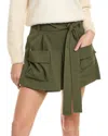 Red Valentino Wool-blend Skort In Green