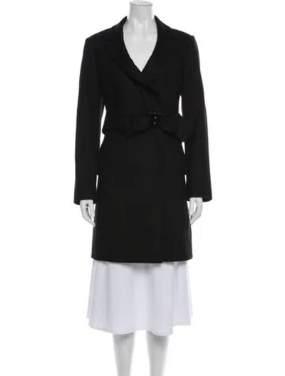 Pre-owned Red Valentino Wool Coat In Black