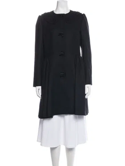 Pre-owned Red Valentino Wool Coat In Black