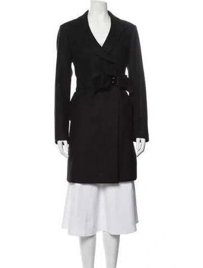Pre-owned Red Valentino Wool Coat In Black