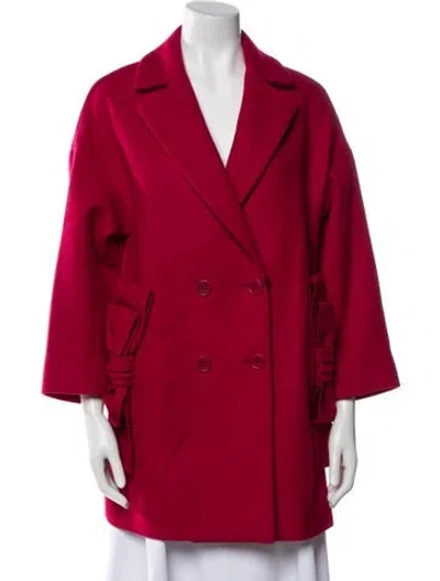 Pre-owned Red Valentino Wool Coat In Red