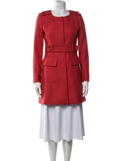 Pre-owned Red Valentino Wool Coat In Red