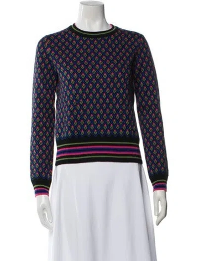 Pre-owned Red Valentino Wool Crew Neck Sweater In Multi