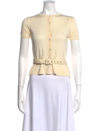 Pre-owned Red Valentino Wool Crew Neck Sweater In Neutral