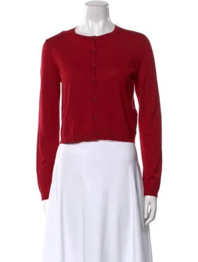 Pre-owned Red Valentino Wool Crew Neck Sweater In Red