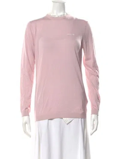 Pre-owned Red Valentino Wool Crew Neck Sweater W/ Tags In Pink