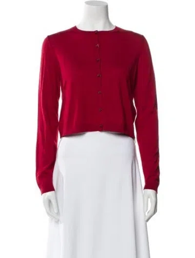 Pre-owned Red Valentino Wool Crew Neck Sweater W/ Tags In Red