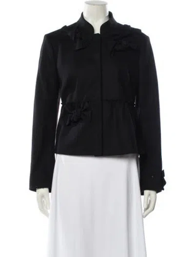 Pre-owned Red Valentino Wool Evening Jacket In Black