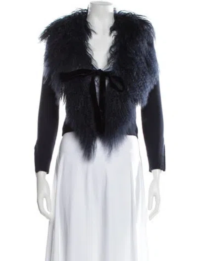 Pre-owned Red Valentino Wool Jacket In Blue