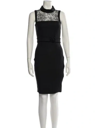 Pre-owned Red Valentino Wool Knee-length Dress In Black