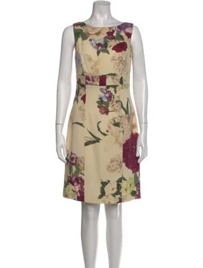 Pre-owned Red Valentino Wool Knee-length Dress In Yellow