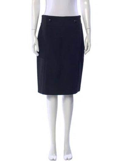 Pre-owned Red Valentino Wool Knee-length Skirt In Blue