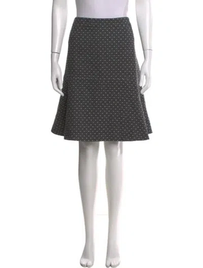 Pre-owned Red Valentino Wool Knee-length Skirt In Gray
