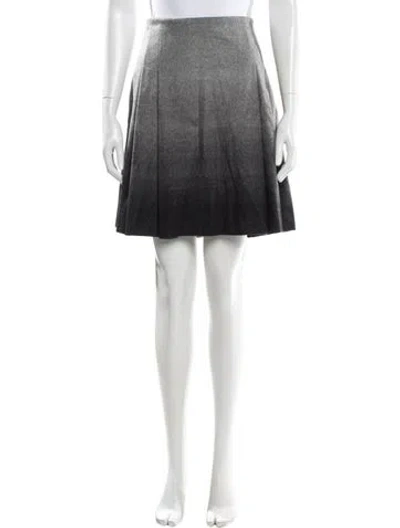 Pre-owned Red Valentino Wool Knee-length Skirt In Gray