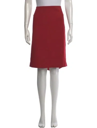 Pre-owned Red Valentino Wool Midi Length Skirt In Red