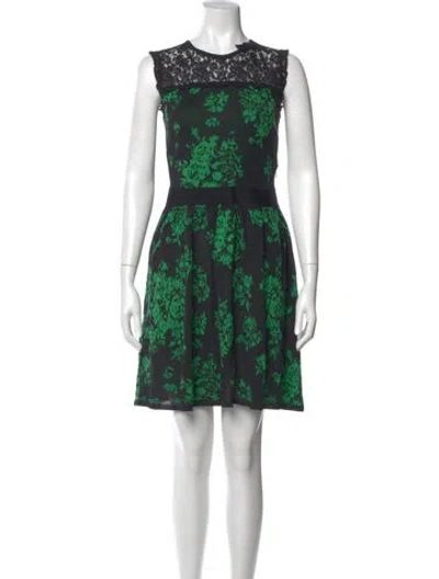 Pre-owned Red Valentino Wool Mini Dress In Black
