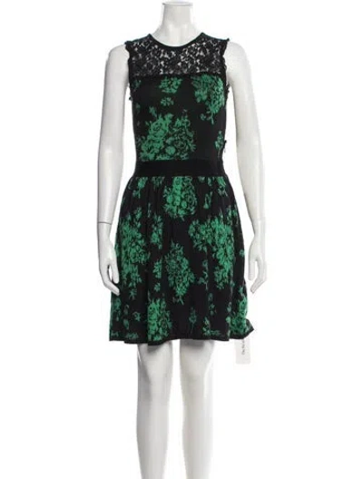 Pre-owned Red Valentino Wool Mini Dress In Black