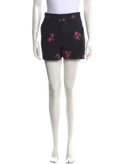 Pre-owned Red Valentino Wool Mini Shorts In Black