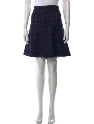Pre-owned Red Valentino Wool Mini Skirt In Blue