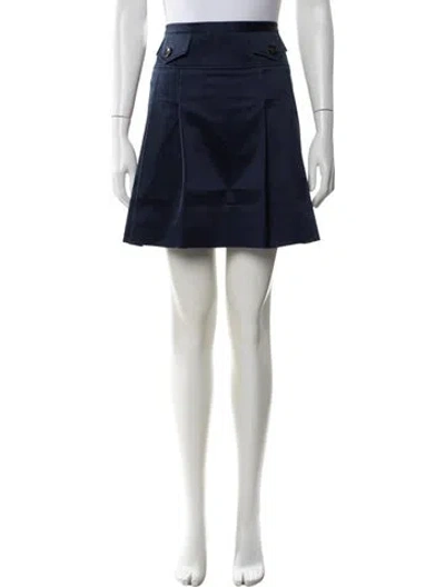 Pre-owned Red Valentino Wool Mini Skirt In Blue