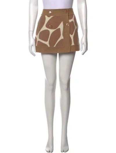 Pre-owned Red Valentino Wool Mini Skirt In Brown