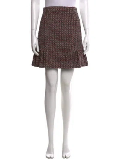 Pre-owned Red Valentino Wool Mini Skirt In Red
