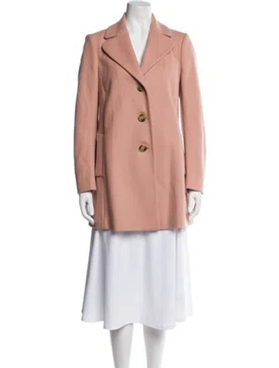 Pre-owned Red Valentino Wool Peacoat In Pink