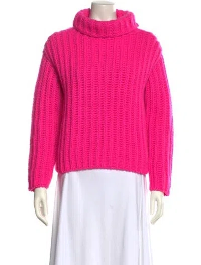 Pre-owned Red Valentino Wool Turtleneck Sweater In Pink