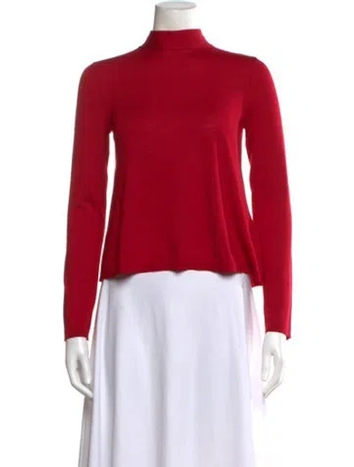 Pre-owned Red Valentino Wool Turtleneck Sweater In Red