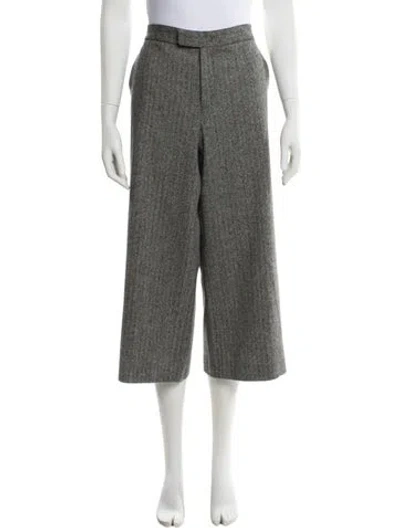 Pre-owned Red Valentino Wool Wide Leg Pants In Gray