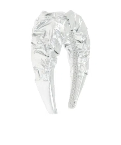 Red Valentino Wrinkled Hair Band In White