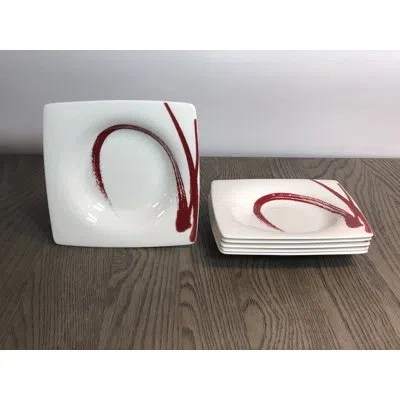 Red Vanilla 10 Oz. Paint It Soup Bowl In White;red