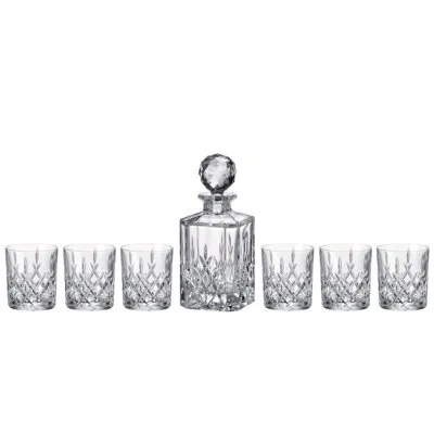 Red Vanilla 7 Piece Brixton Decanter Set In Clear
