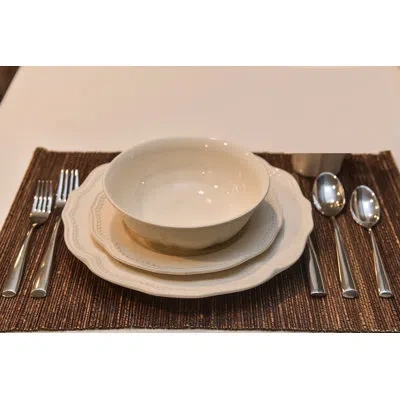 Red Vanilla Classic White 12pc Dinner Set With Coupe Bowl In Cream;ivory