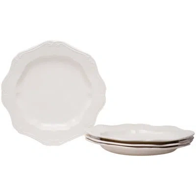 Red Vanilla Country Estate 11" Dinner Plates In Creamy-white