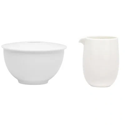 Red Vanilla Everytime 3 Piece Sugar And Creamer Set In White