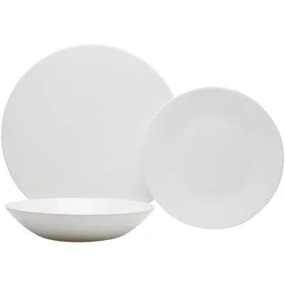 Red Vanilla Extreme 18 Piece Bone China Dinnerware Set, Service For 6 In White