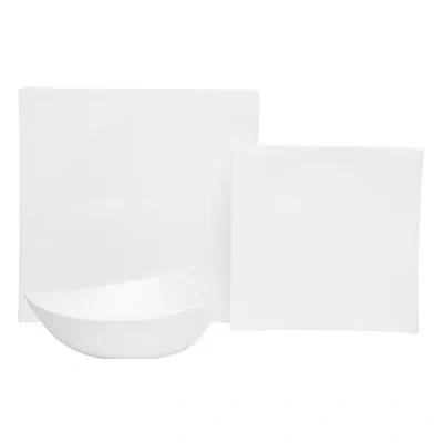Red Vanilla Extreme 18 Piece Bone China Dinnerware Set, Service For 6 In White