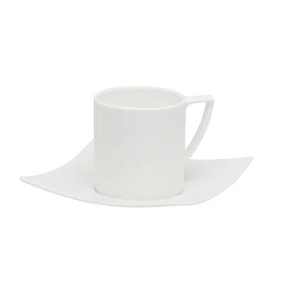 Red Vanilla Extreme 8 Oz. Bone China Coffee Mug & Saucer In White