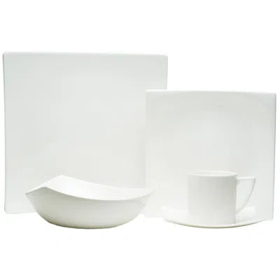 Red Vanilla Extreme White 20 Piece Dinnerware Set, Service For 4