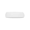 Red Vanilla Fare Rectangular Platter In White