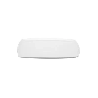 Red Vanilla Fare Rectangular Platter In White