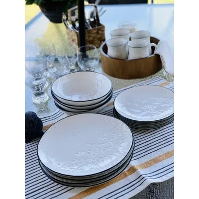 Red Vanilla Hudson Valley Salad Plate Set Of 6 In Creamy White