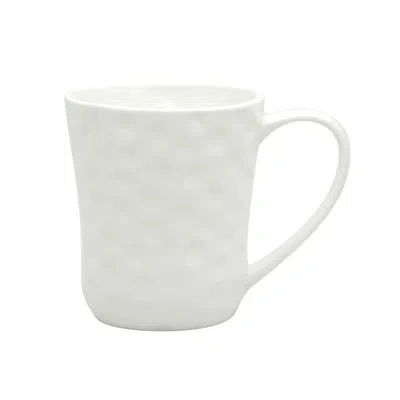 Red Vanilla Marble 12 Oz. Coffee Mug In White