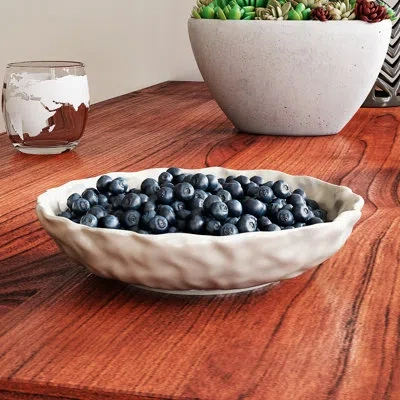 Red Vanilla Marble 20 Oz. Low Soup Bowl In White
